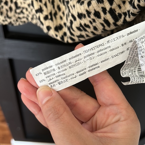 ZARA l Girls‎ Pullover Cropped Animal Print Top. Size 11-12 - Picture 5 of 6